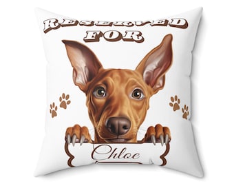 Personalisierte Pharaoh Hound Platz Kissen Welpen Kissen Hund Mama Geschenk Hund Papa Geschenk Hundeliebhaber Kissen Hound Kissen benutzerdefinierte Hundedekor