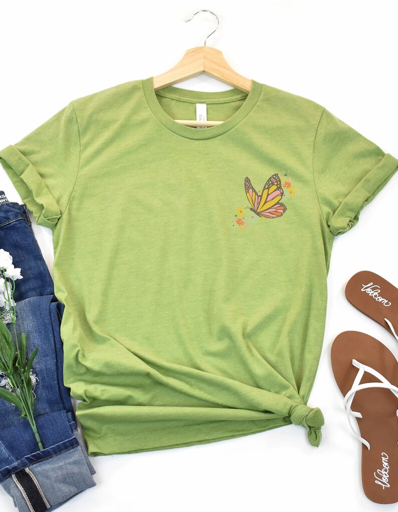 Motivational Unisex Jersey Short Sleeve Inspiration Tshirt Butterfly