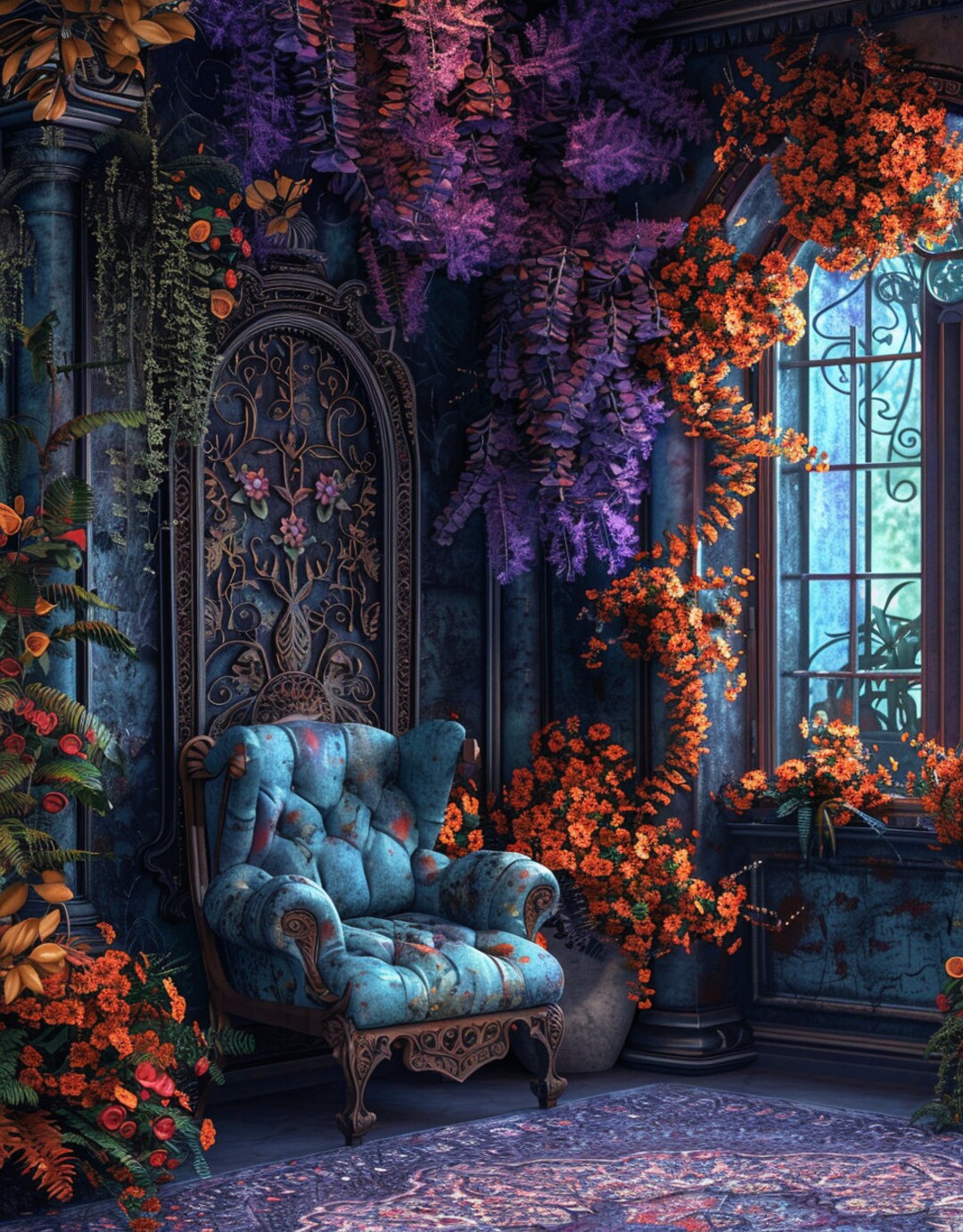 25 Ornate Gothic Vintage Digital Backdrop Backdrops, Cottagecore Decor ...