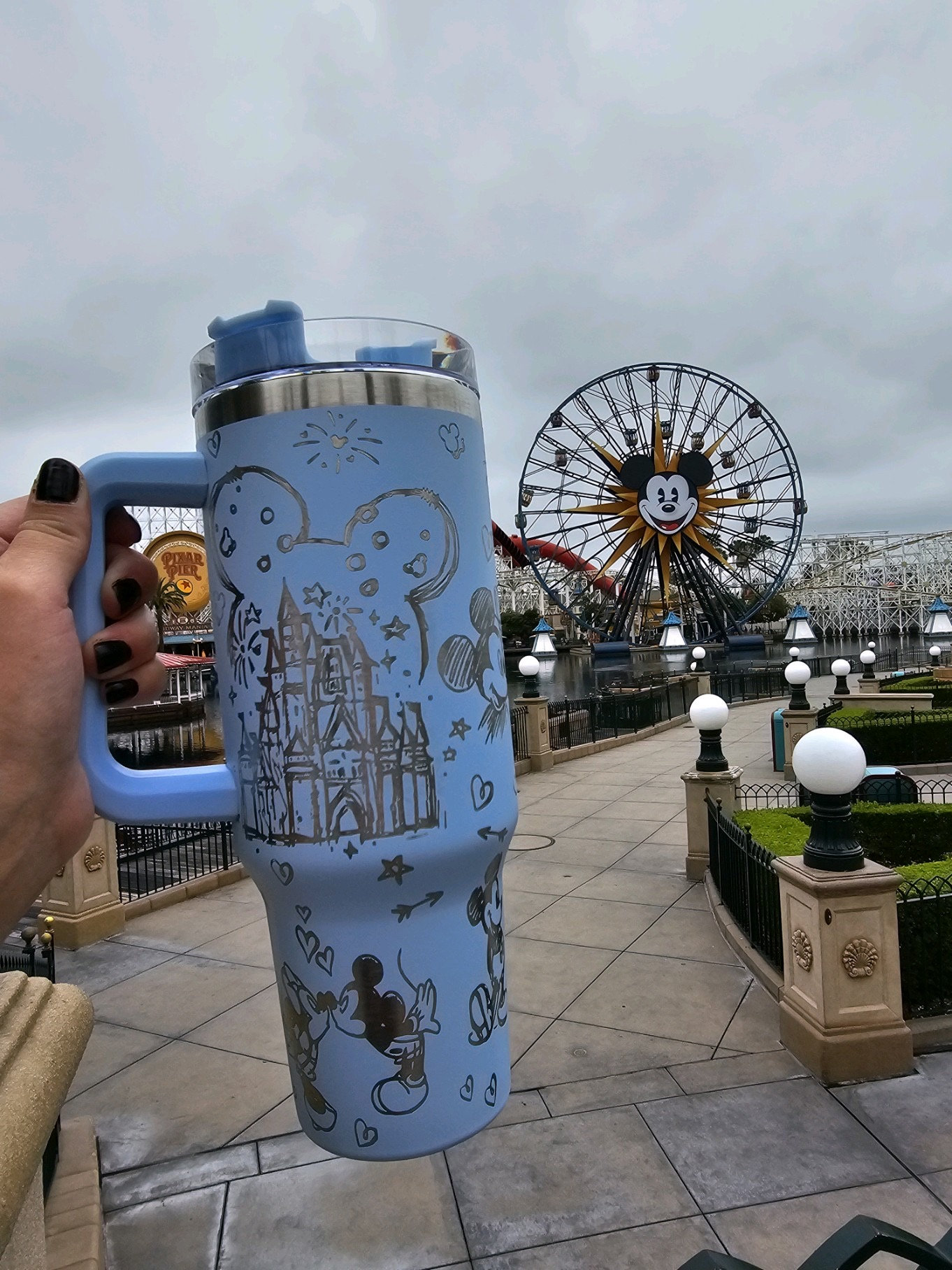 Magical Mouse Ears Castle 40oz Tumbler, Custom Laser Engraved