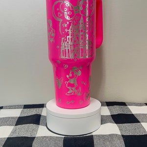 Mouse and Castle with Ears 40oz Tumbler, Custom Tumbler, Full Wrap Design, Laser Engraved Tumbler, image 4