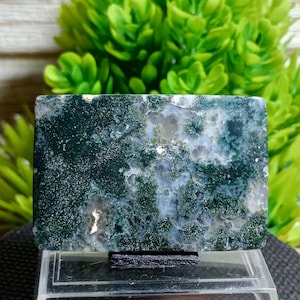 Green Moss agate&gt;&gt; Size : 43×29×4.8 mm - gift engagement