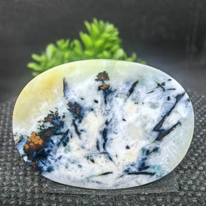 Blue Opalized wood  &gt;&gt; Size : 30×22×3.7 mm - gift engagement