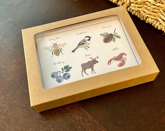 Notecards (5pk) - Maine State Symbols