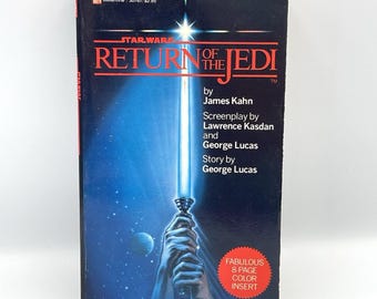 GWIEZDNE WOJNY Powrót Jedi Powieść w miękkiej oprawie autorstwa Jamesa Khana, wydanie 1. z 1983 r.