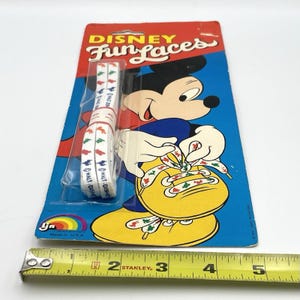 Vintage 1980s Disney Fun Laces Mickey Mouse 40" Shoelaces NOS Sealed USA image 8