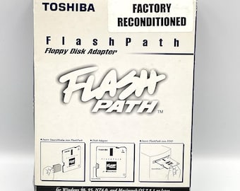 Toshiba FlashPath Floppy Disk Adapter PDR-FLP2 SmartMedia w Box Manual Disks