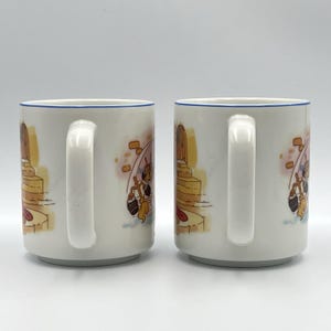 Vintage 1980s Disney Fantasia Sorcerer Mickey Mouse Mug Set Of 2 Brooms image 5
