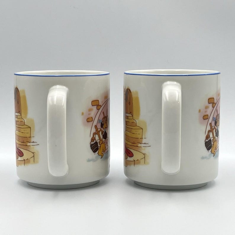 Vintage 1980s Disney Fantasia Sorcerer Mickey Mouse Mug Set Of 2 Brooms image 5