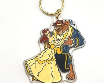 Vintage 1990s Disney Beauty and the Beast Brabo Group Acrylic