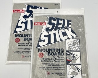 Vintage Pres-On Self Stick Mounting Board 8"x10" Set of 2 Brand New 1994