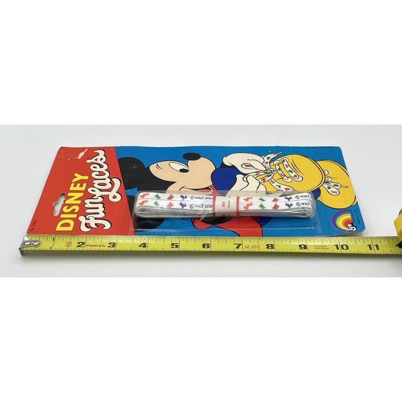 Vintage 1980s Disney Fun Laces Mickey Mouse 40" Shoelaces NOS Sealed USA image 7