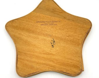 Vintage 1990s Longaberger Star Basket Base Only 9.5" Dresden Ohio Repair