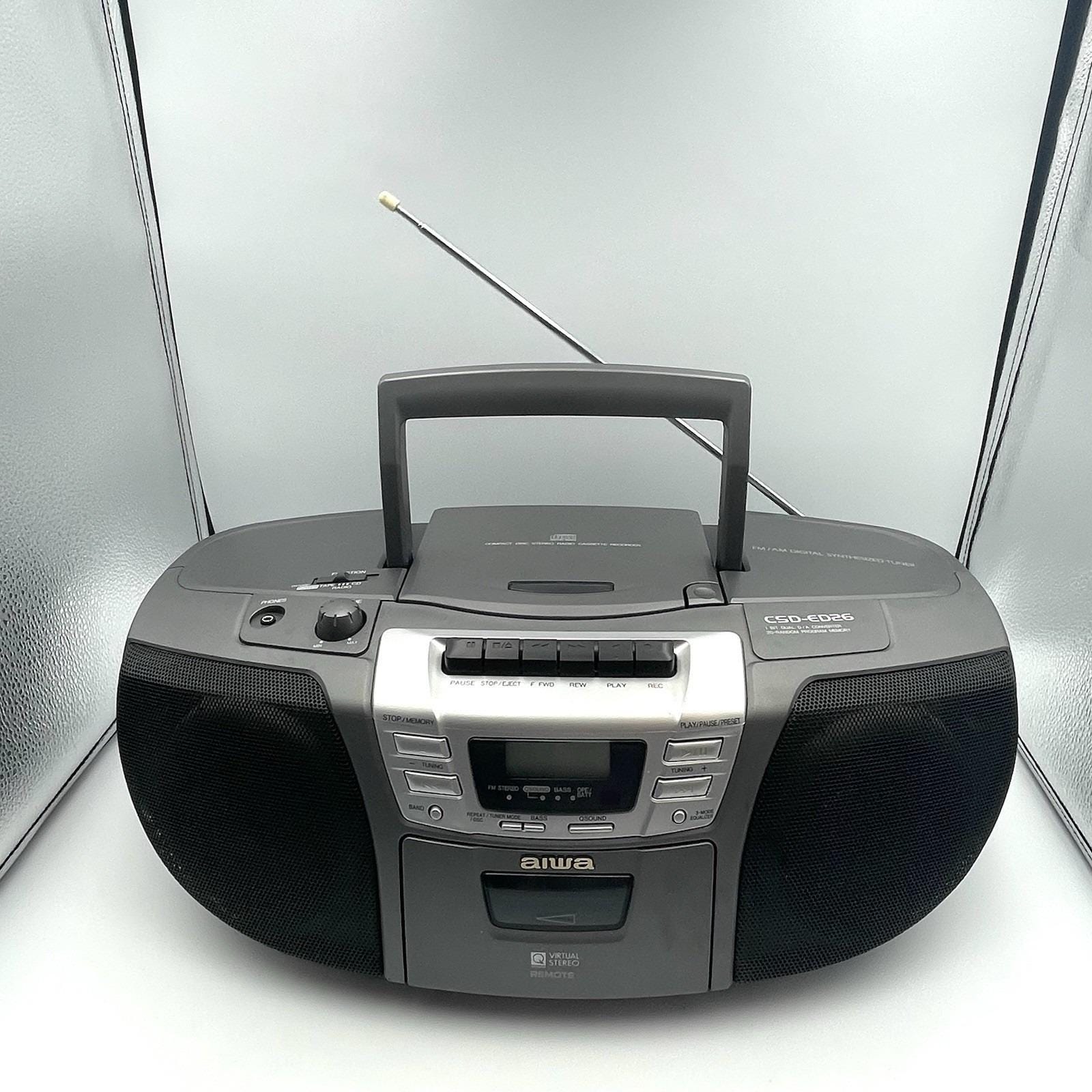 Vintage 1998 Aiwa CSD-ED26 Boombox Radio Cassette CD Player - CD