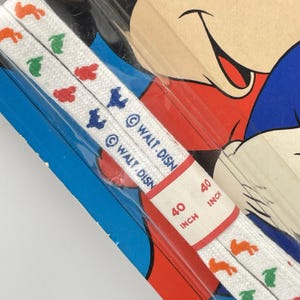 Vintage 1980s Disney Fun Laces Mickey Mouse 40" Shoelaces NOS Sealed USA image 5