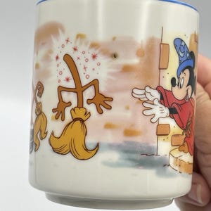 Vintage 1980s Disney Fantasia Sorcerer Mickey Mouse Mug Set Of 2 Brooms image 11