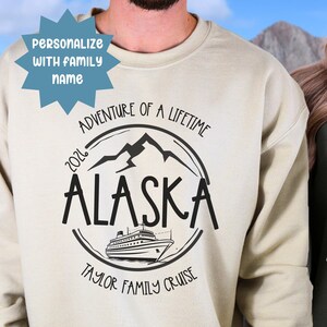 Alaska Cruise Sweatshirts 2026 Personalized Alaska Family Cruise Matching Pullover, Alaska Vacation Custom Group Sweaters