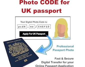 CODICE per la foto del passaporto britannico online, consegna in tutto il mondo tramite e-mail