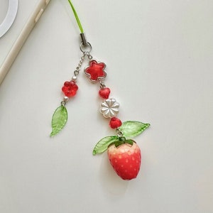 Fresh Strawberry Phone Charm