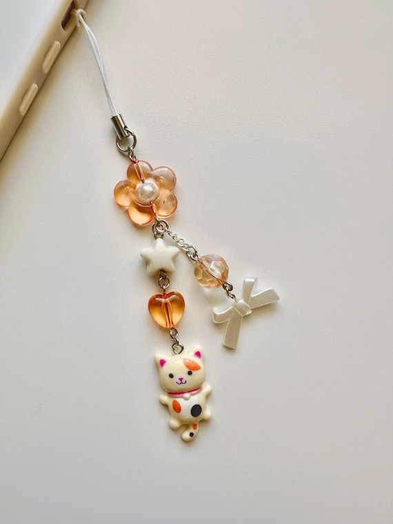 CATさま専用Phone Strap by Aurélie Mathigot Cute Matching Cat Phone Charms - Etsy