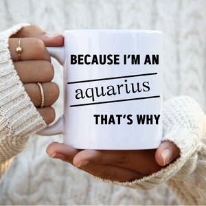 Aquarius Mug Aquarius Coffee Cup for Aquarius Funny Zodiac Gift