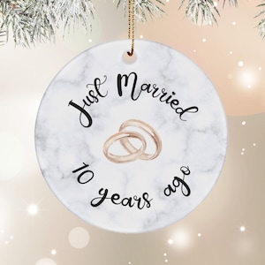 10 Year Anniversary Ornament, 10th Anniversary Ornament, 10th Anniversary Christmas Ornament, 10th Anniversary Gift for Couple