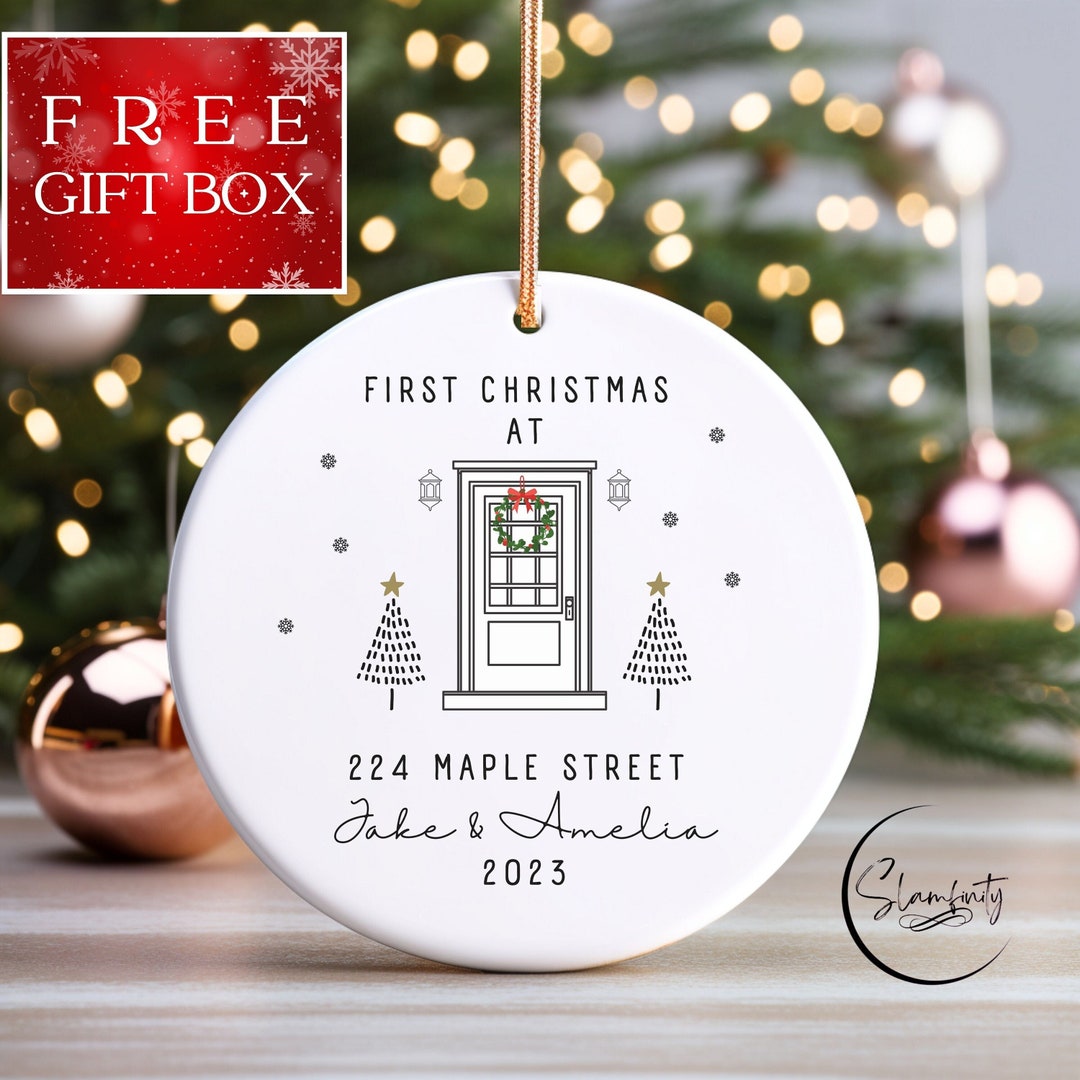 Personalized New Home Ornament New Home Christmas Ornament Wreath New