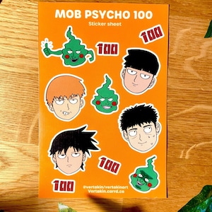 MP100 Sticker Sheet | Mob Reigen Dimple