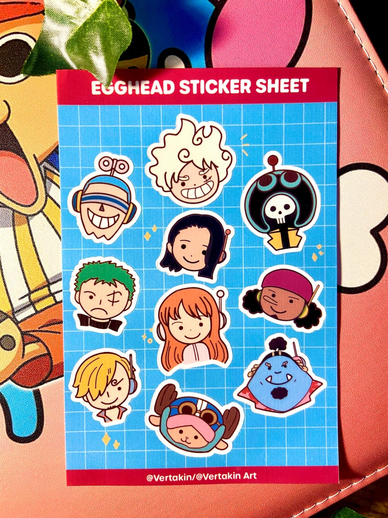 Strawhat Pirate Crew Sticker Sheet - Etsy