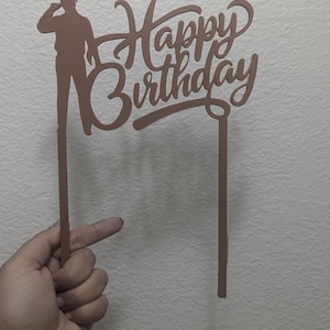 Cowboy Birthday Cake Topper – Rustic Western Party Decoration, Country Rodeo Theme