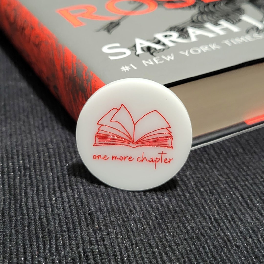 Red Acrylic Reading Coin - One More Chapter or Go to Bed Book Lover ...