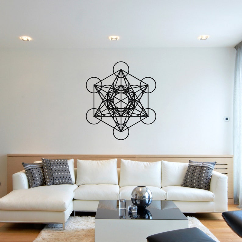 Sacred Geometry Wall Accent, Huge Metatron Cube Wall Art, Large
