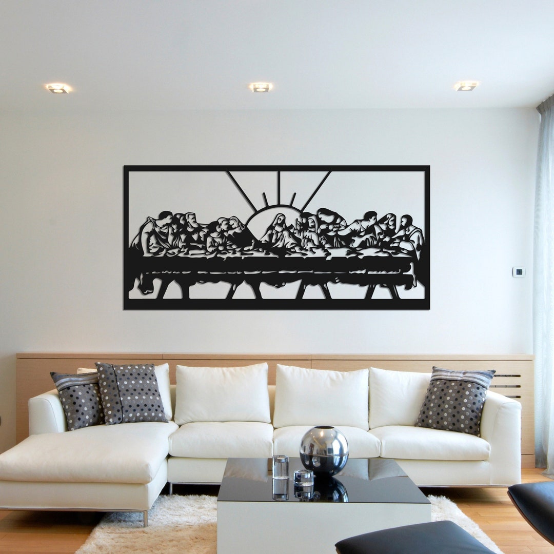 The Last Supper Metal Wall Art Last Supper Dining Room Decor Etsy