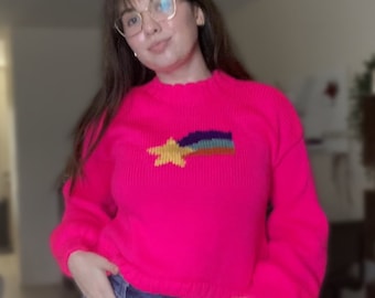 Mable's Star Sweater Machine Knitting Pattern: Gravity Falls Inspired (PDF Pattern)