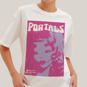 Portals Organic Cotton Tee | Pop Art Melanie Martinez T-Shirt | Comfy Unisex T-Shirt | Eco, Vegan, Premium | Gift for Her / Unisex