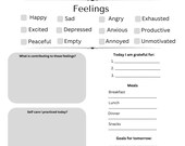 Daily Mental Health Tracker, Daily Mental Health Log, Mental Health, Counseling Tool