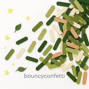Succulent Sprinkle Confetti – Shades of Green and Pastel Pink – Table Scatter for Weddings, Baby Showers, Birthdays, and Garden Parties