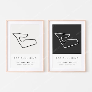 Austria Formula 1 Circuit Print | Digital Download | F1 Track Wall Art | Two Colors