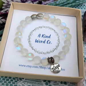 Pulsera de esperanza - pulsera de encanto de piedras preciosas - pulsera para la esperanza