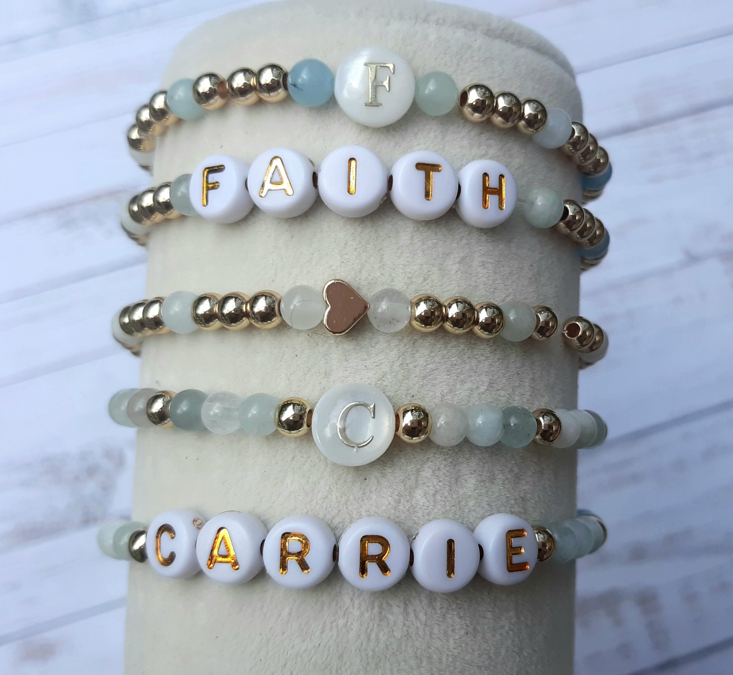 Variengrave Personalized Birthstone Bracelet - Braided Rope Bracelet With Name & Bead For Men/Dad/Husband