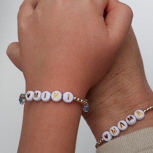 Mama and mini bracelet - mama and me custom beaded bracelets