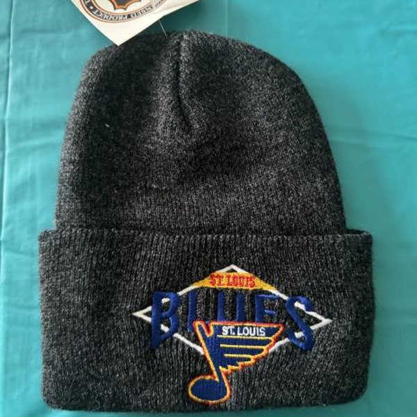 90s Embroidered Saint Louis Blues Beanie, St Louis Blues Gifts, Hockey NHL Lovers Cuffed Beanie