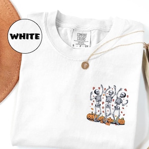 Comfort Colors Сute Skeleton Shirt Сute Little Dancing Skeleton t-shirt Boo Ghost Shirt Pumpkin Shirt Halloween Lovers Tee Pumpkin Patch Tee