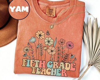 Fifth Grade Teacher Shirt Custom 5th Grade Teacher Shirt Comfort Colors Tee 5th Grade T-Shirt Fifth Grade TShirt Elementary Teacher T Shirt