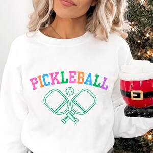 Funny Pickleball Sweatshirt For Women - "Was That Out?" Graphic Pullover, Long Sleeve Cotton Blend Top