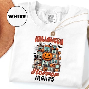 Comfort Colors Halloween Horror Nights Shirt,Halloween Shirt,Halloween Horror Movie Shirt,Halloween Party,Halloween Gift,Halloween Sweater