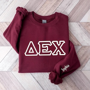 Moletom personalizado para a escola Orgulho Crewneck Suéter personalizado Sorority Moletom universitário Letra grega Fraternidade Hoodies para faculdade