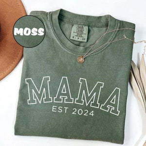 Custom Comfort Colors mom and dad shirts  Dad and Mom shirt New Dad Shirt Mom est 2024 New mom and dad gift for Pregnancy reveal Dad to Be
