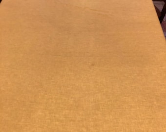 Deep Yellow or Gold Linen Blend Plain Round Tablecloth | 70"
