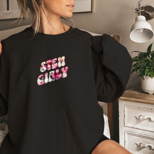 Stem Girly Sweatshirt for women in STEM, Women Scientist Sweater, Women In STEM Sweatshirt, Science Teacher Sweater, Cool Science Shirt